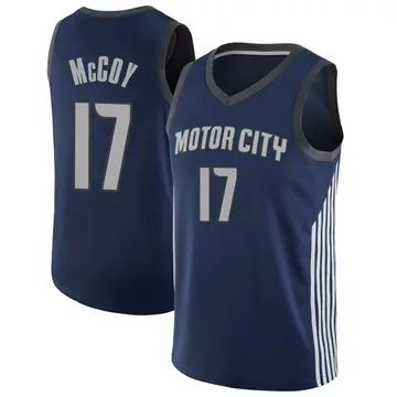 Detroit Pistons Javante McCoy Jersey - City Edition - Men's Swingman Navy