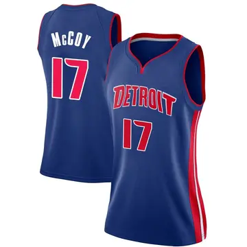 Detroit Pistons Javante McCoy Jersey - Icon Edition - Women's Swingman Blue