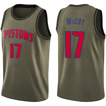 Detroit Pistons Javante McCoy Salute to Service Jersey - Youth Swingman Green