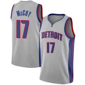 Detroit Pistons Javante McCoy Silver Jersey - Statement Edition - Men's Swingman