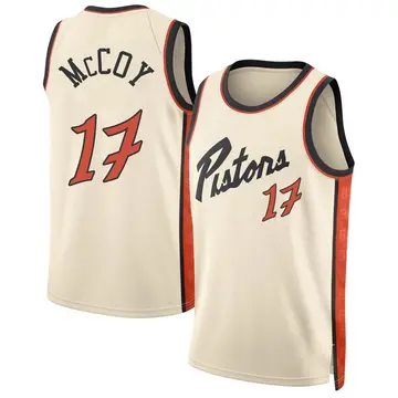 Detroit Pistons Javante McCoy Tan 2024/25 City Edition Jersey - Men's Swingman