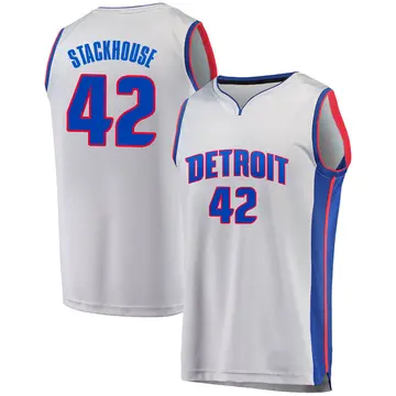 Detroit Pistons Jerry Stackhouse Alternate Jersey - Statement Edition - Men's Fast Break Gray