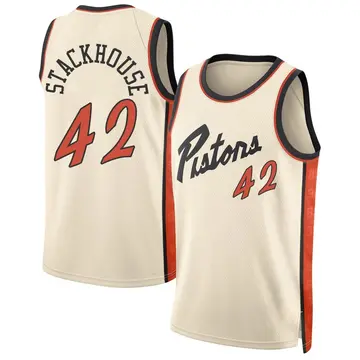 Detroit Pistons Jerry Stackhouse Tan 2024/25 City Edition Jersey - Men's Swingman