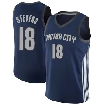 Detroit Pistons Lamar Stevens Jersey - City Edition - Men's Swingman Navy