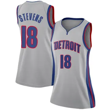 Detroit Pistons Lamar Stevens Silver Jersey - Statement Edition - Women's Swingman