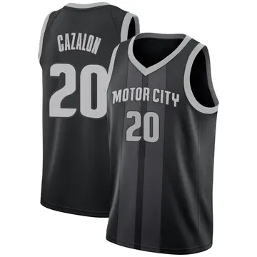 Detroit Pistons Malcolm Cazalon 2018/19 Jersey - City Edition - Men's Swingman Black