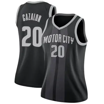 Detroit Pistons Malcolm Cazalon 2018/19 Jersey - City Edition - Women's Swingman Black