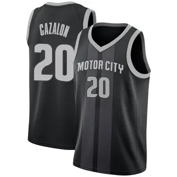 Detroit Pistons Malcolm Cazalon 2018/19 Jersey - City Edition - Youth Swingman Black