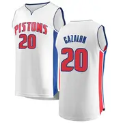 Detroit Pistons Malcolm Cazalon Jersey - Association Edition - Men's Fast Break White