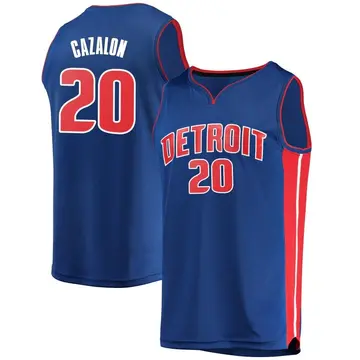 Detroit Pistons Malcolm Cazalon Jersey - Icon Edition - Men's Fast Break Blue