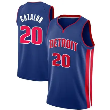 Detroit Pistons Malcolm Cazalon Jersey - Icon Edition - Men's Swingman Blue