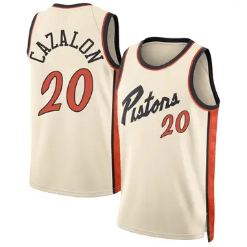 Detroit Pistons Malcolm Cazalon Tan 2024/25 City Edition Jersey - Men's Swingman