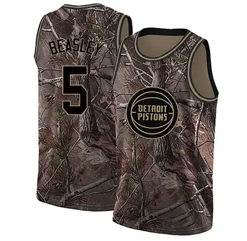 Detroit Pistons Malik Beasley Realtree Collection Jersey - Men's Swingman Camo