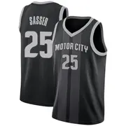 Detroit Pistons Marcus Sasser 2018/19 Jersey - City Edition - Men's Swingman Black