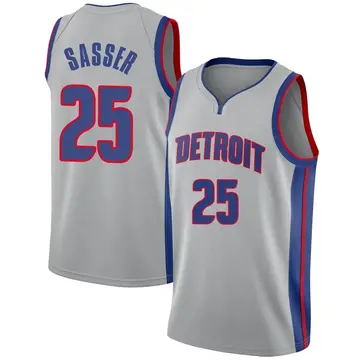 Detroit Pistons Marcus Sasser Silver Jersey - Statement Edition - Men's Swingman