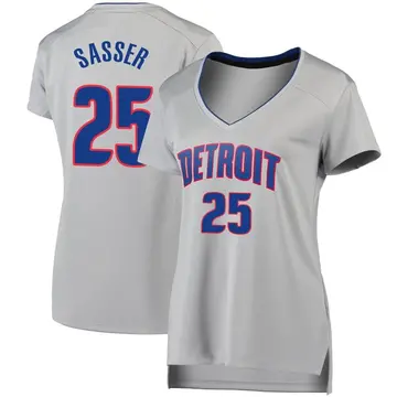 Detroit Pistons Marcus Sasser Silver Jersey - Statement Edition - Women's Fast Break