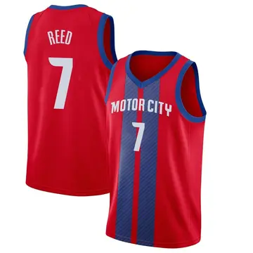 Detroit Pistons Paul Reed 2019/20 Finished Jersey - City Edition - Men's Swingman Red