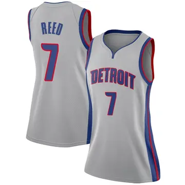 Detroit Pistons Paul Reed Silver Jersey - Statement Edition - Women's Swingman