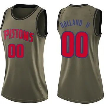 Detroit Pistons Ronald Holland II Salute to Service Jersey - Women's Swingman Green