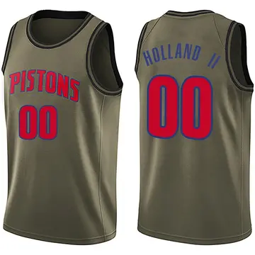 Detroit Pistons Ronald Holland II Salute to Service Jersey - Youth Swingman Green