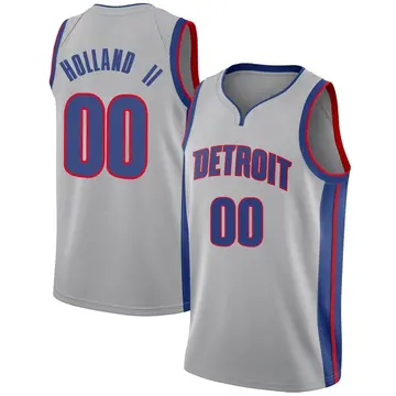 Detroit Pistons Ronald Holland II Silver Jersey - Statement Edition - Men's Swingman