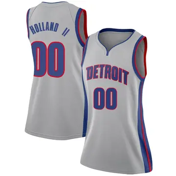 Detroit Pistons Ronald Holland II Silver Jersey - Statement Edition - Women's Swingman