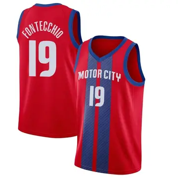 Detroit Pistons Simone Fontecchio 2019/20 Finished Jersey - City Edition - Youth Swingman Red