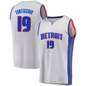 Detroit Pistons Simone Fontecchio Alternate Jersey - Statement Edition - Men's Fast Break Gray