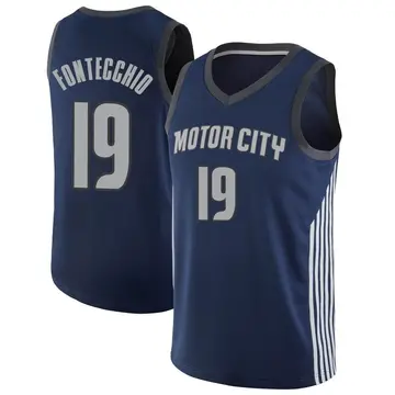 Detroit Pistons Simone Fontecchio Jersey - City Edition - Men's Swingman Navy