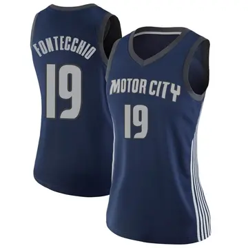 Detroit Pistons Simone Fontecchio Jersey - City Edition - Women's Swingman Navy