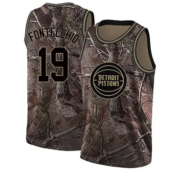 Detroit Pistons Simone Fontecchio Realtree Collection Jersey - Men's Swingman Camo