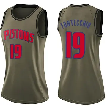 Detroit Pistons Simone Fontecchio Salute to Service Jersey - Women's Swingman Green