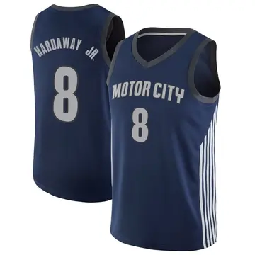 Detroit Pistons Tim Hardaway Jr. Jersey - City Edition - Men's Swingman Navy