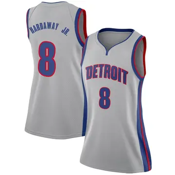 Detroit Pistons Tim Hardaway Jr. Silver Jersey - Statement Edition - Women's Swingman