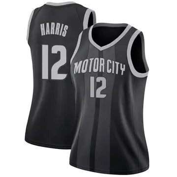 Detroit Pistons Tobias Harris 2018/19 Jersey - City Edition - Women's Swingman Black