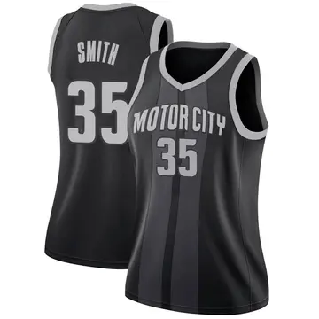 Detroit Pistons Tolu Smith 2018/19 Jersey - City Edition - Women's Swingman Black