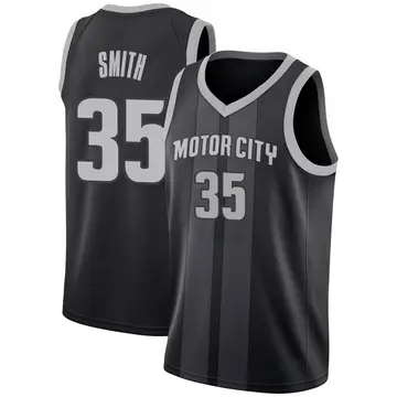 Detroit Pistons Tolu Smith 2018/19 Jersey - City Edition - Youth Swingman Black