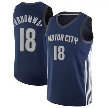 Detroit Pistons Tosan Evbuomwan Jersey - City Edition - Men's Swingman Navy