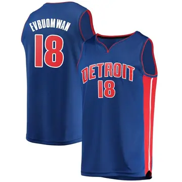 Detroit Pistons Tosan Evbuomwan Jersey - Icon Edition - Men's Fast Break Blue