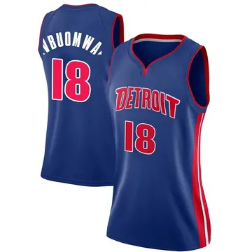 Detroit Pistons Tosan Evbuomwan Jersey - Icon Edition - Women's Swingman Blue