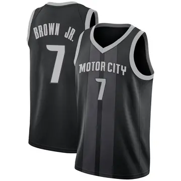 Detroit Pistons Troy Brown Jr. 2018/19 Jersey - City Edition - Youth Swingman Black