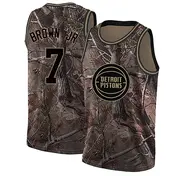 Detroit Pistons Troy Brown Jr. Camo Realtree Collection Jersey - Youth Swingman Brown