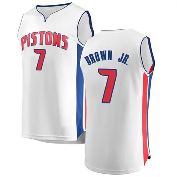 Detroit Pistons Troy Brown Jr. Jersey - Association Edition - Men's Fast Break White