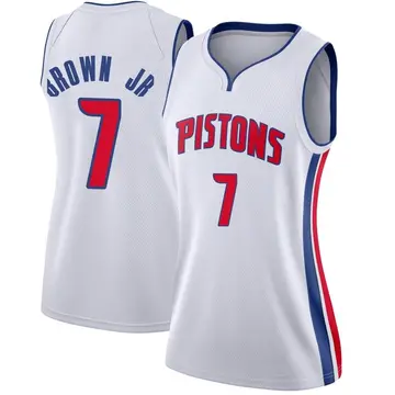 Detroit Pistons Troy Brown Jr. Jersey - Association Edition - Women's Swingman White