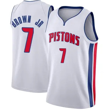 Detroit Pistons Troy Brown Jr. Jersey - Association Edition - Youth Swingman White