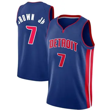 Detroit Pistons Troy Brown Jr. Jersey - Icon Edition - Men's Swingman Blue