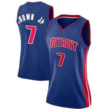 Detroit Pistons Troy Brown Jr. Jersey - Icon Edition - Women's Swingman Blue