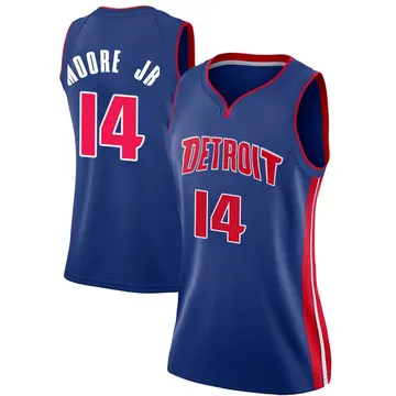 Detroit Pistons Wendell Moore Jr. Jersey - Icon Edition - Women's Swingman Blue