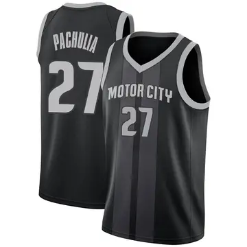 Detroit Pistons Zaza Pachulia 2018/19 Jersey - City Edition - Men's Swingman Black