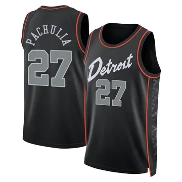 Detroit Pistons Zaza Pachulia 2023/24 City Edition Jersey - Men's Swingman Black